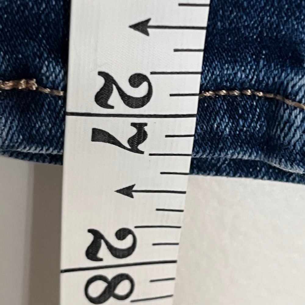 Express Denim Perfect Ankle Legging Jeans Mid Rise Dark Wash Blue Size 8R Seamed - Picture 6 of 12